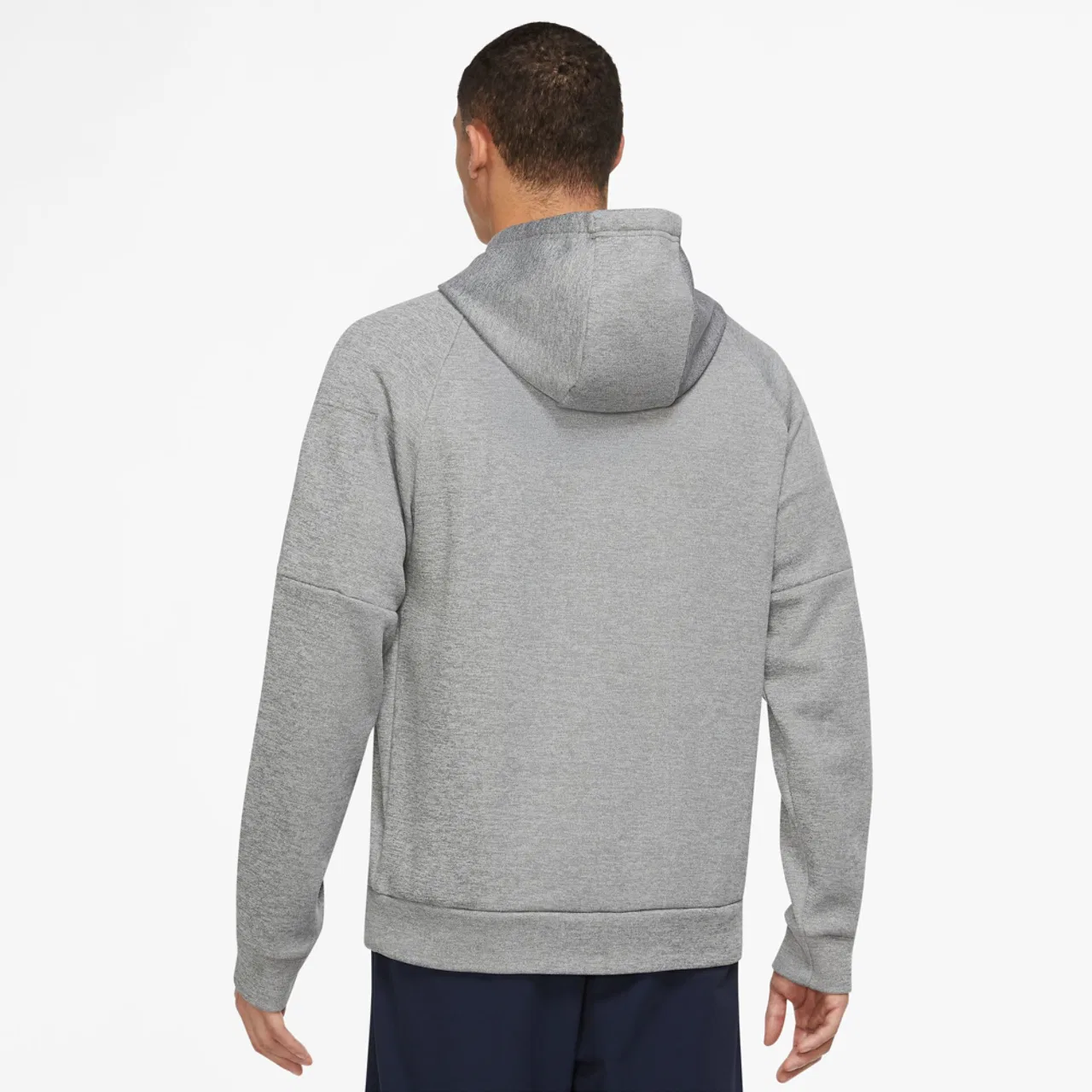 Мужской пуловер из флиса Therma Fleece Nike, Dark Grey Heather Particle Grey Black — фото 2