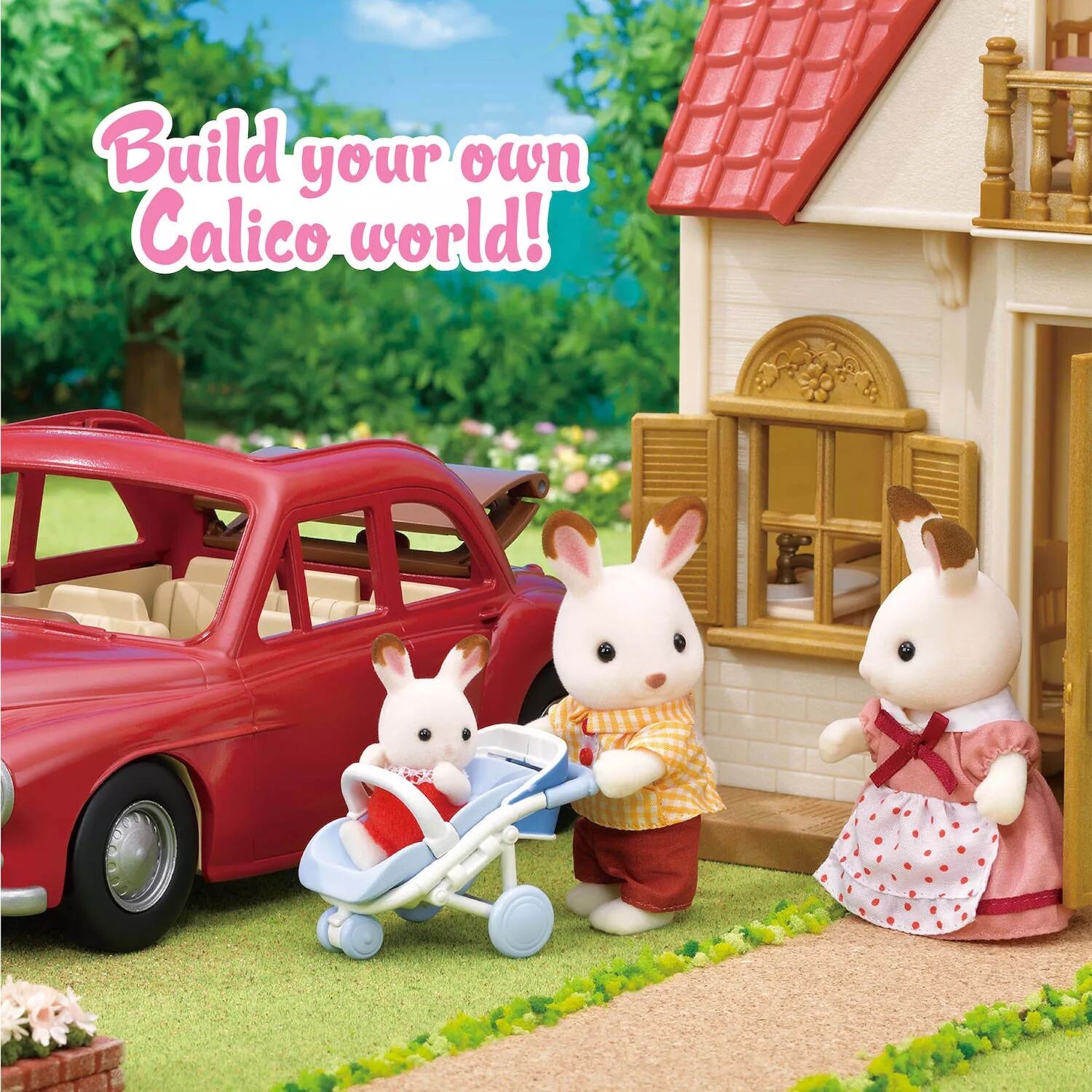 Семейный игрушечный автомобиль Calico Critters для кукол с детской коляской в ​​комплекте Calico Critters — фото 3