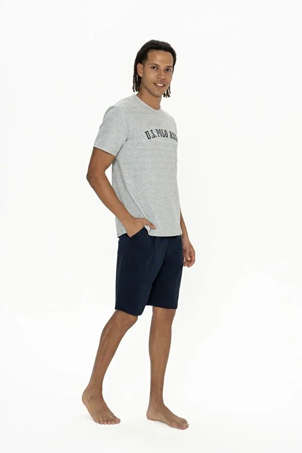 Мужской комплект футболки и шорт с коротким рукавом U.S. Polo Assn., Gray — фото 2