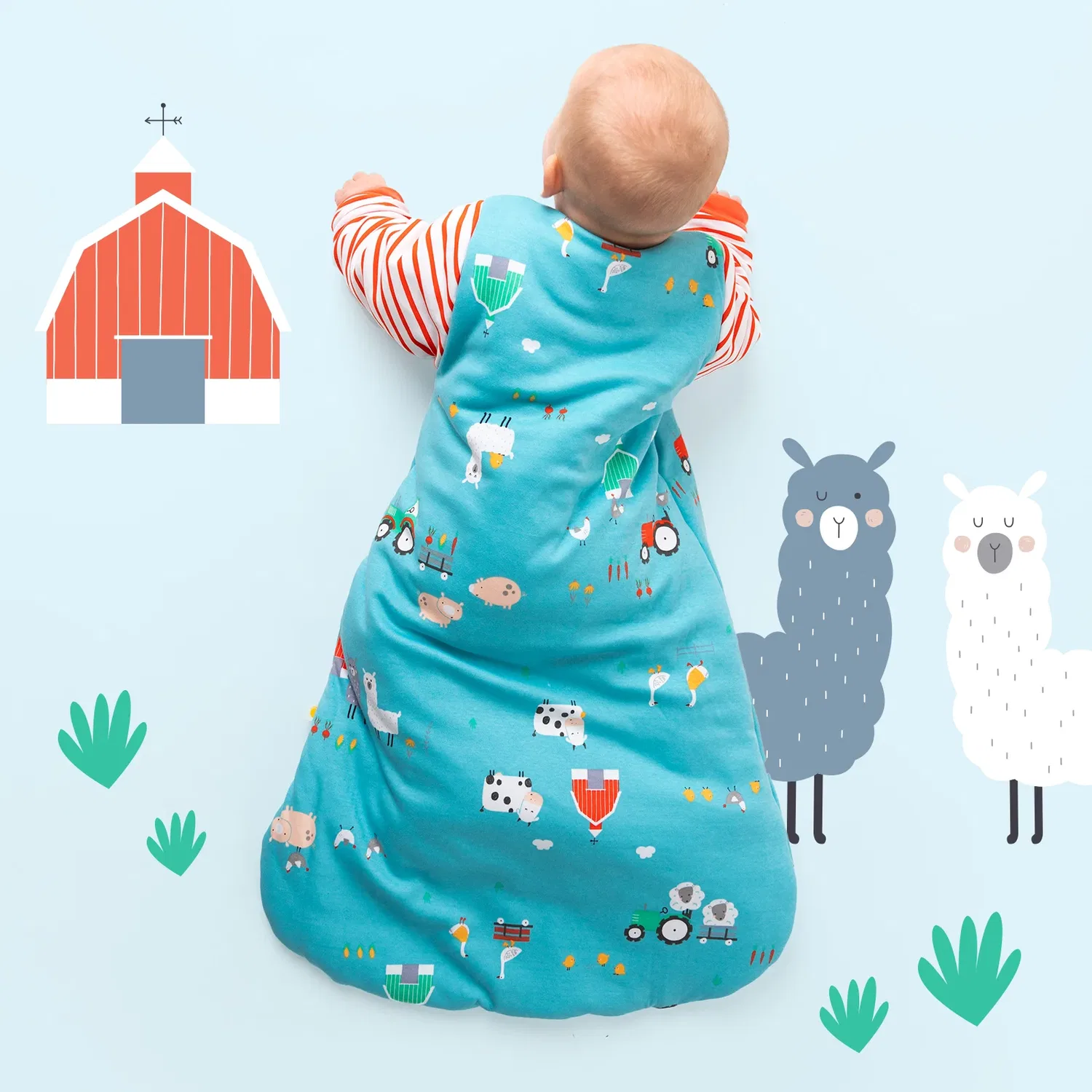 Спальный мешок для младенцев утепленный Bio Babyschlafsack Schlummersack, синий — фото 2