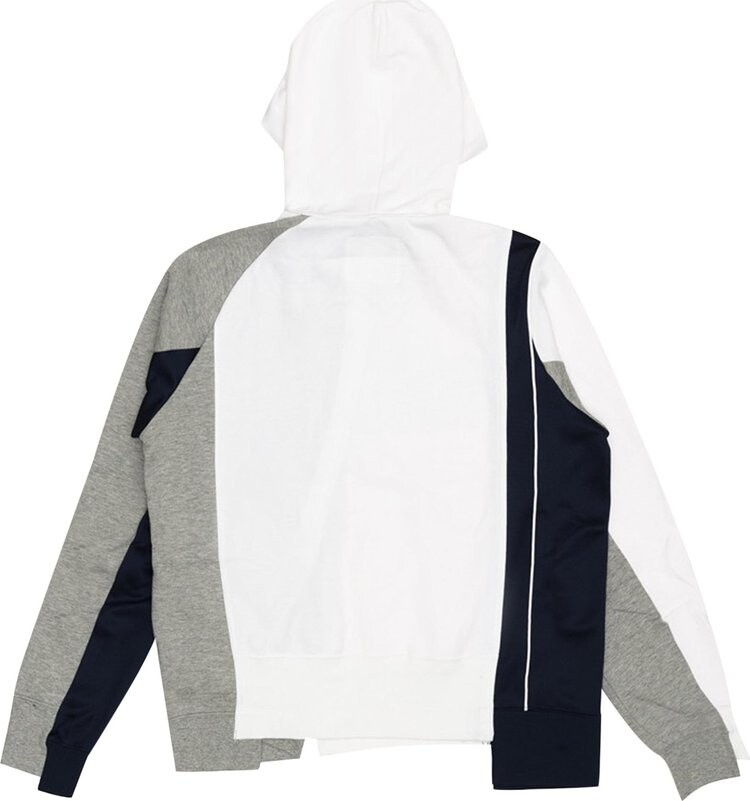 Худи Nike x Sacai Double-Zip Hoodie 'Canyon Gold/Obsidian', серый — фото 3