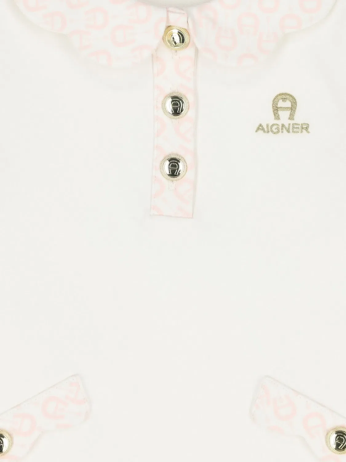 Платье с воротником Питер Пэн и монограммами Aigner, нейтральные — фото 2