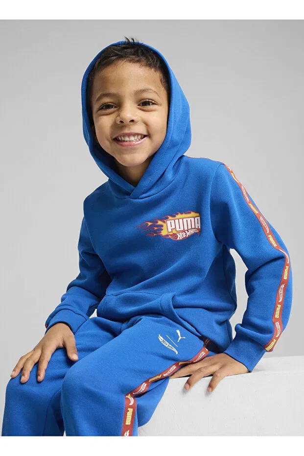Детское худи для мальчиков с длинным рукавом Hot Wheels Hoodie Puma, Blue — фото 2