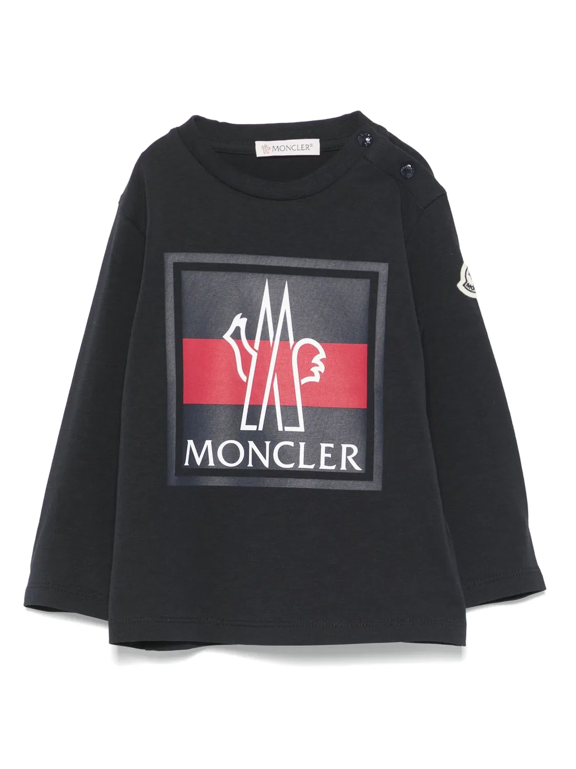 Футболка с длинными рукавами и логотипом Moncler, синий