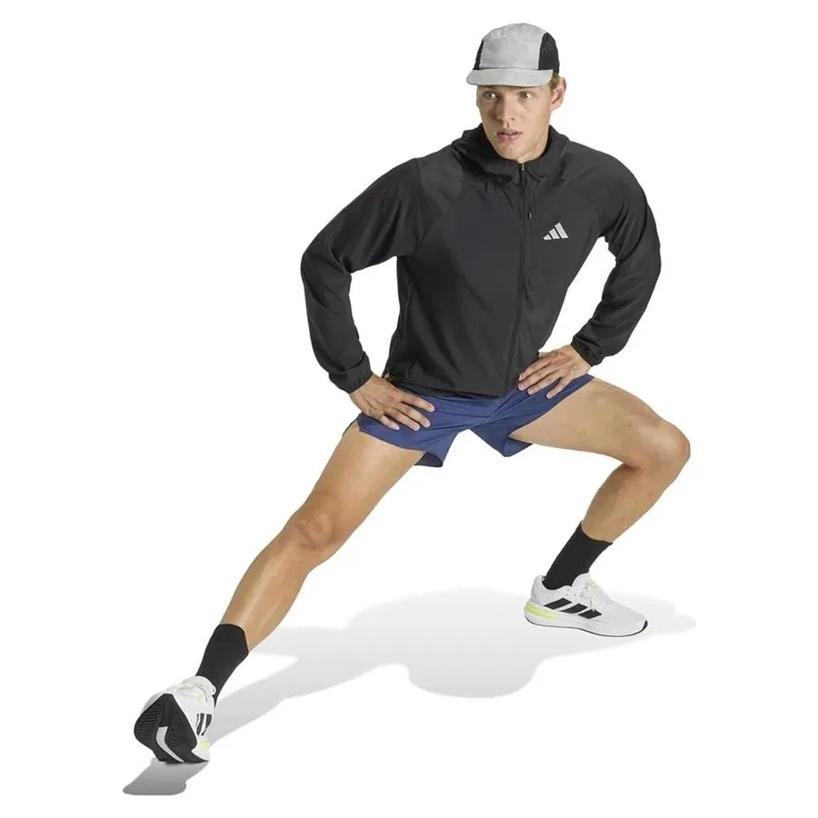 Мужская ветровка Run Essentials с капюшоном adidas, Черный — фото 4