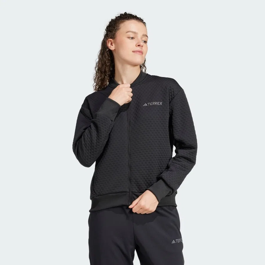 Женский свитшот с флисовой подкладкой и молнией Terrex Xploric adidas, Черный