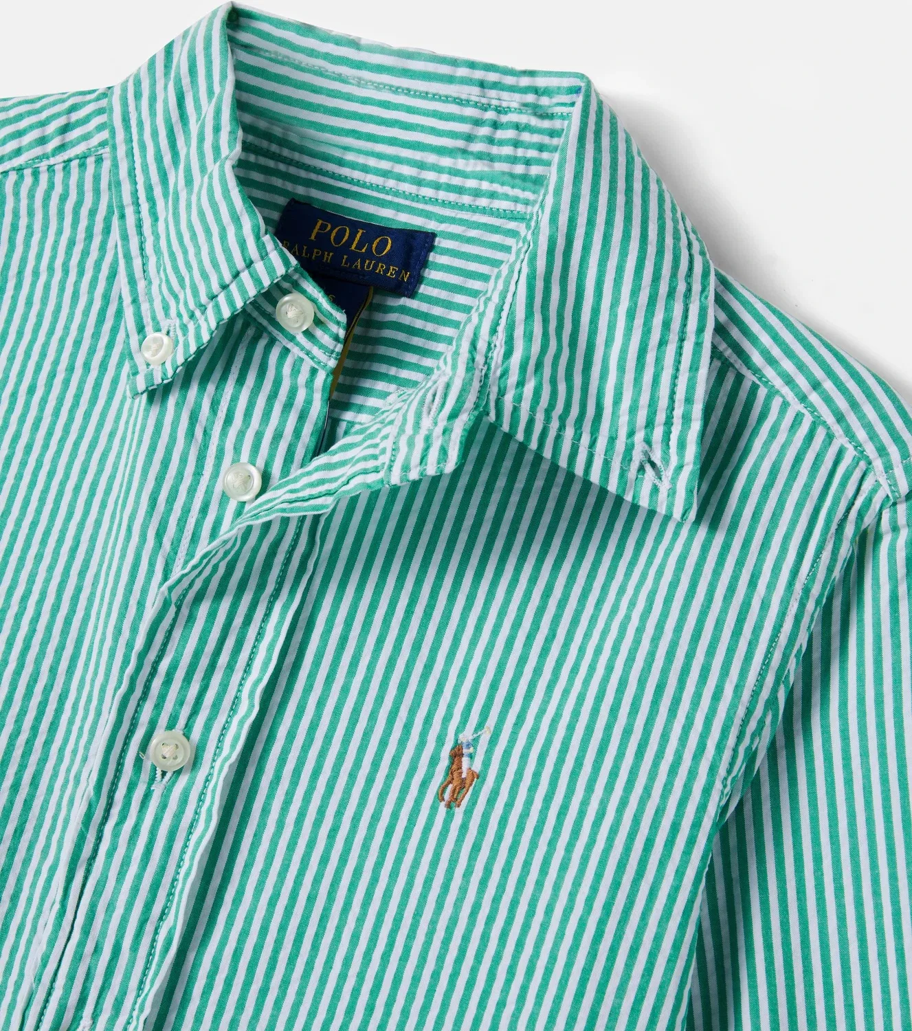 Рубашка с длинным рукавом Polo Ralph Lauren Kids, зеленый — фото 4