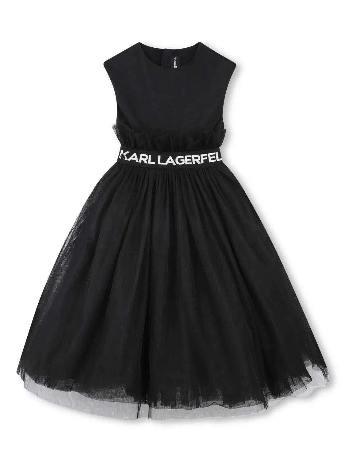 Платье с логотипом на поясе Karl Lagerfeld, черный