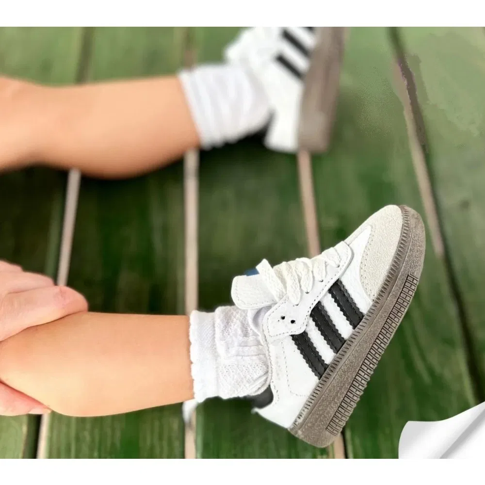 Детские спортивные кроссовки унисекс на шнуровке из искусственной кожи, White Ada Kids