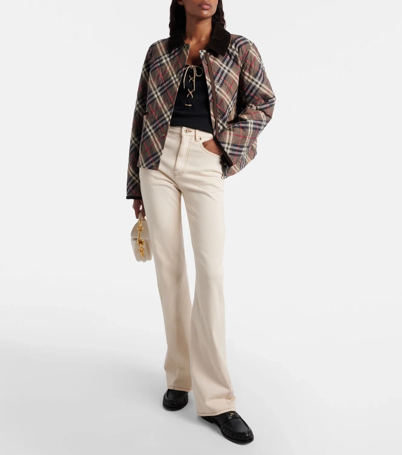 Топ в рубчик cotton-blend Burberry, черный — фото 2