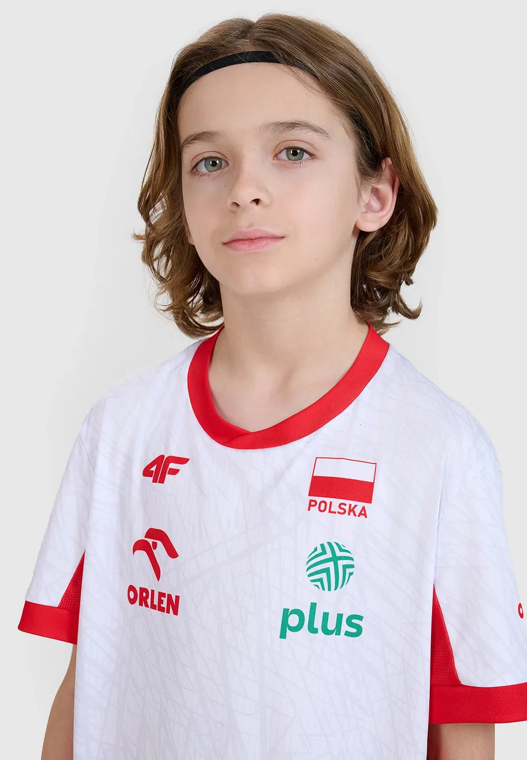 Koszulka meczowa dziecięca x polska siatkówka - спортивная футболка 4F, White — фото 3