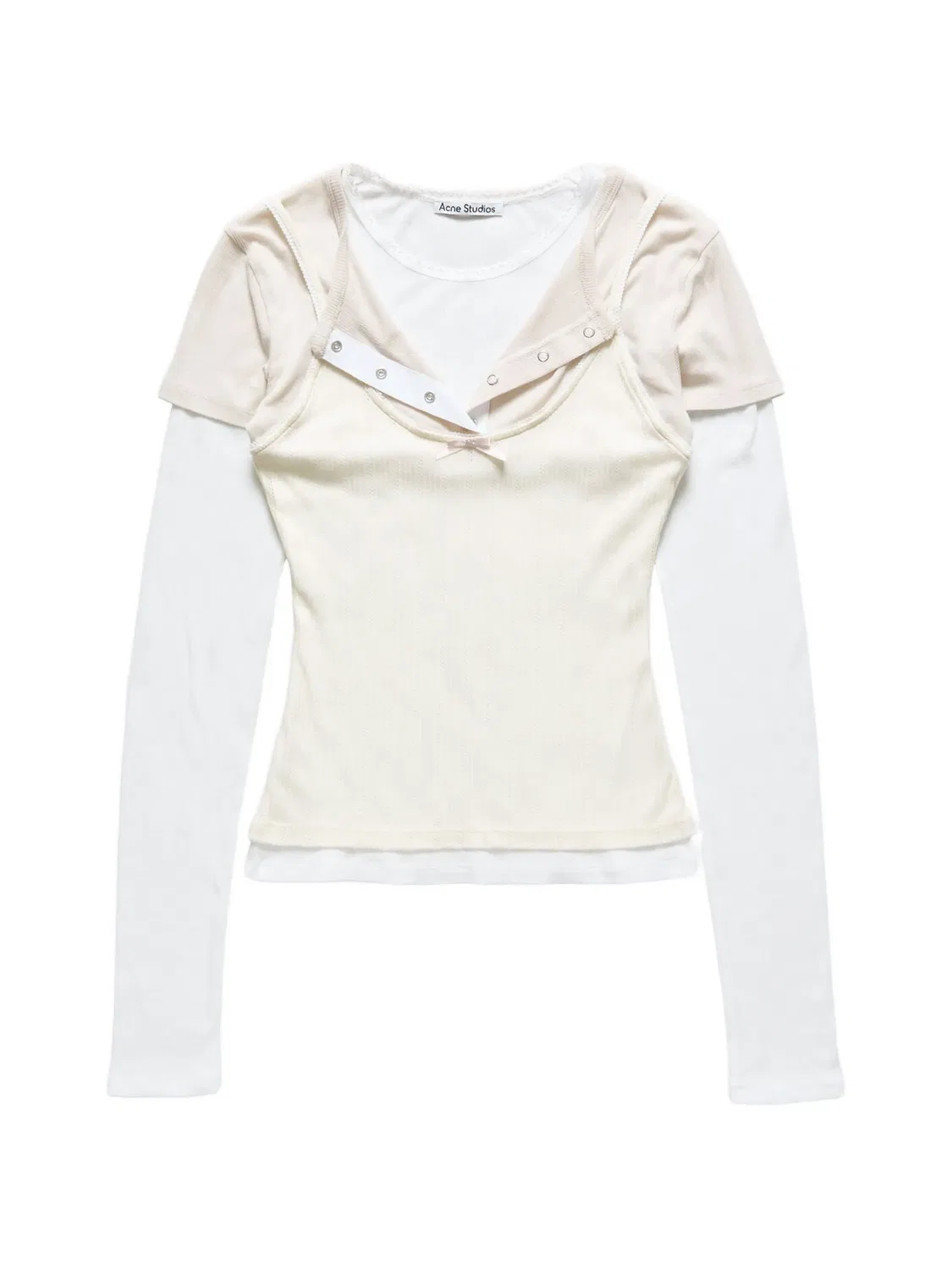 Футболка из лиоцелла белая Acne Studios, белый