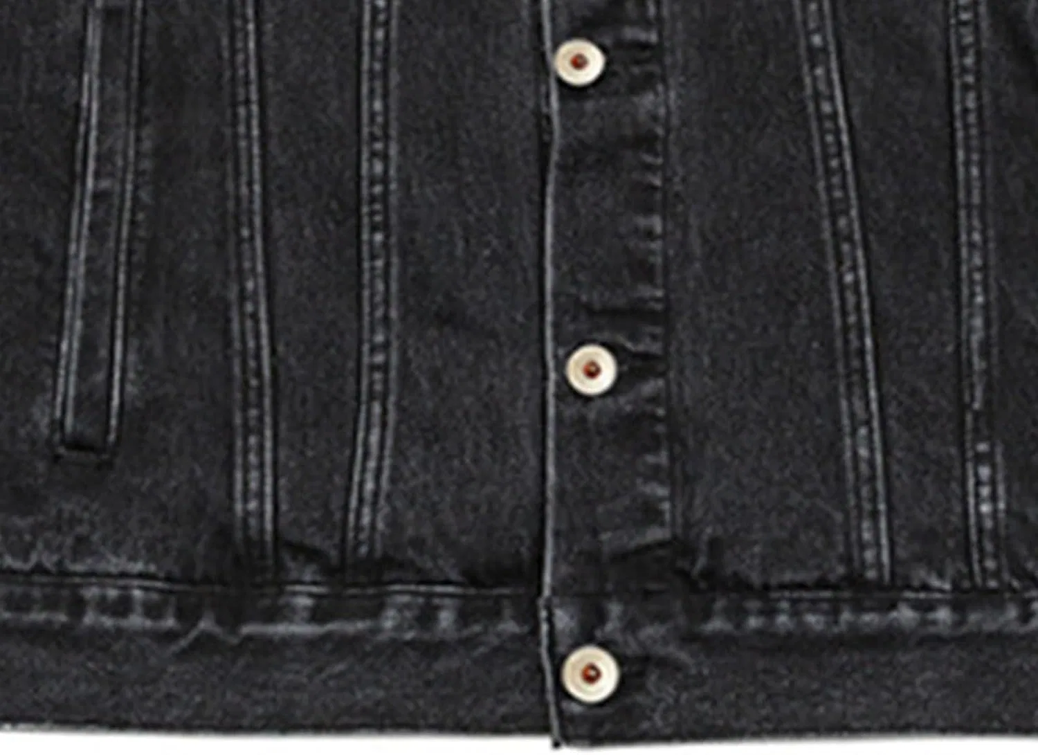 Мужская джинсовая куртка свободного кроя, Classic Slim Fit, чёрный — фото 2