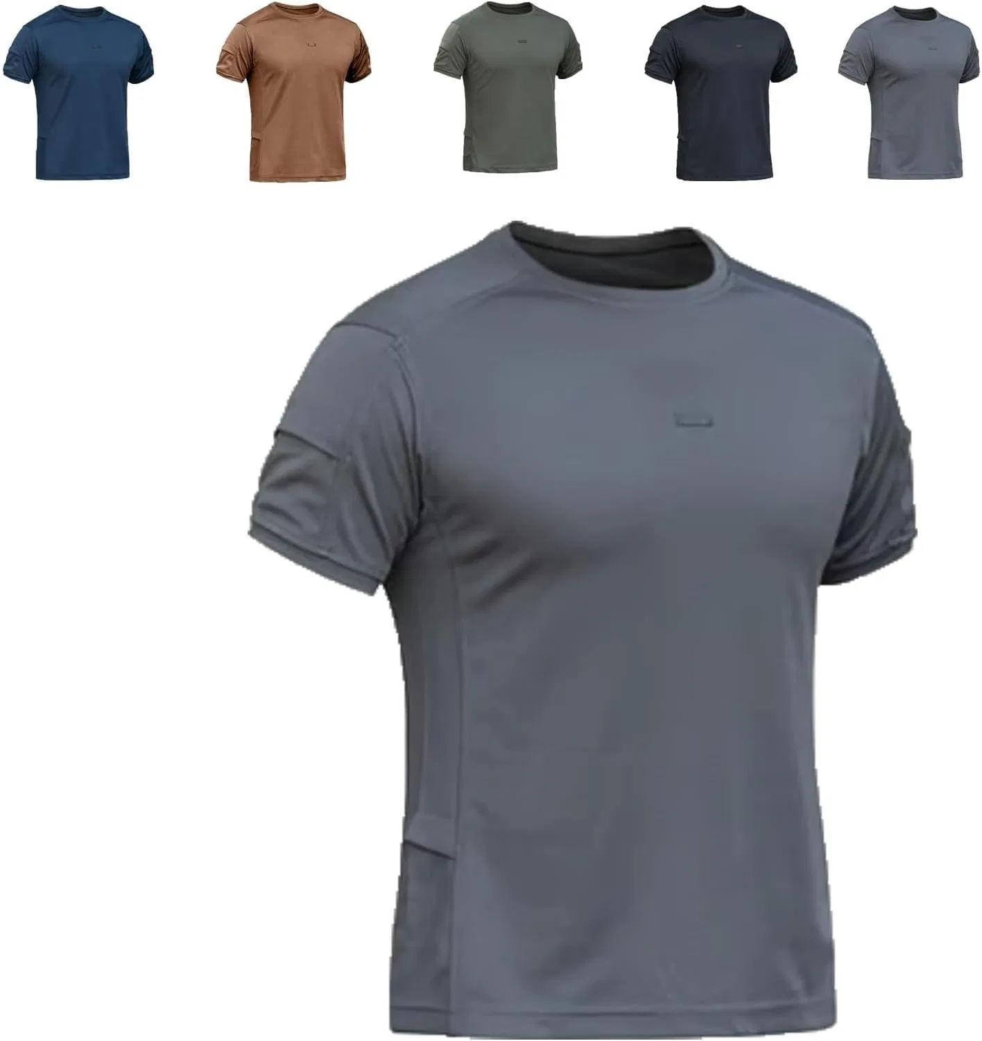 Мужская быстросохнущая тактическая футболка Athletic Fit, Gray