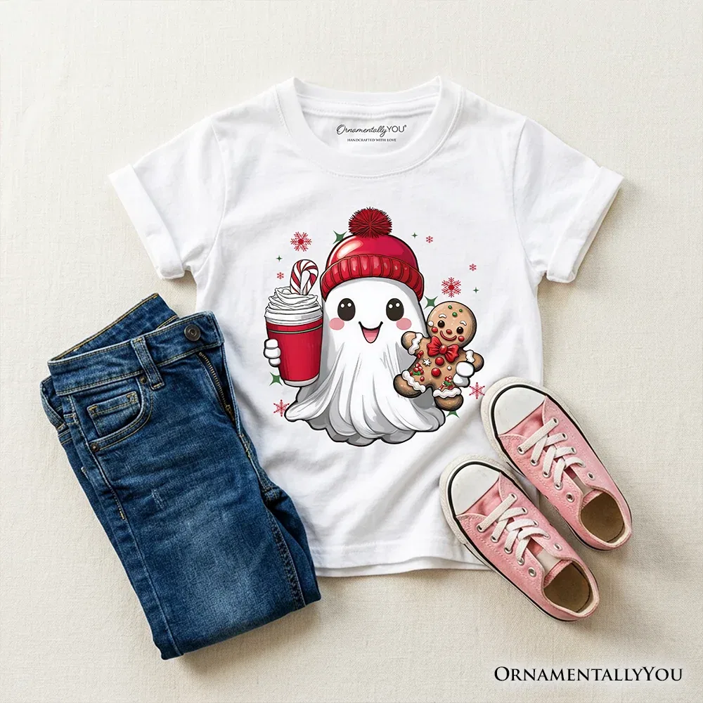 Детская футболка с принтом рождественского призрака OrnamentallyYou, White