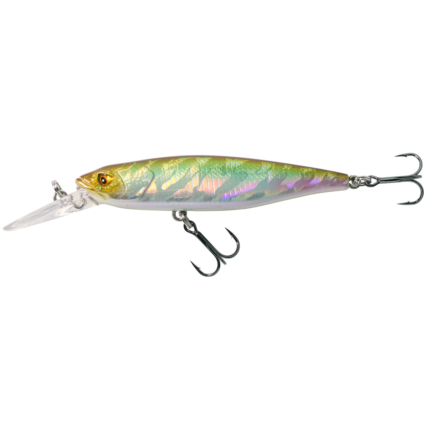 

Воблер Jerkbait Minnow WXM MNWDD 76 SP зеленая спина CAPERLAN, зеленый белый