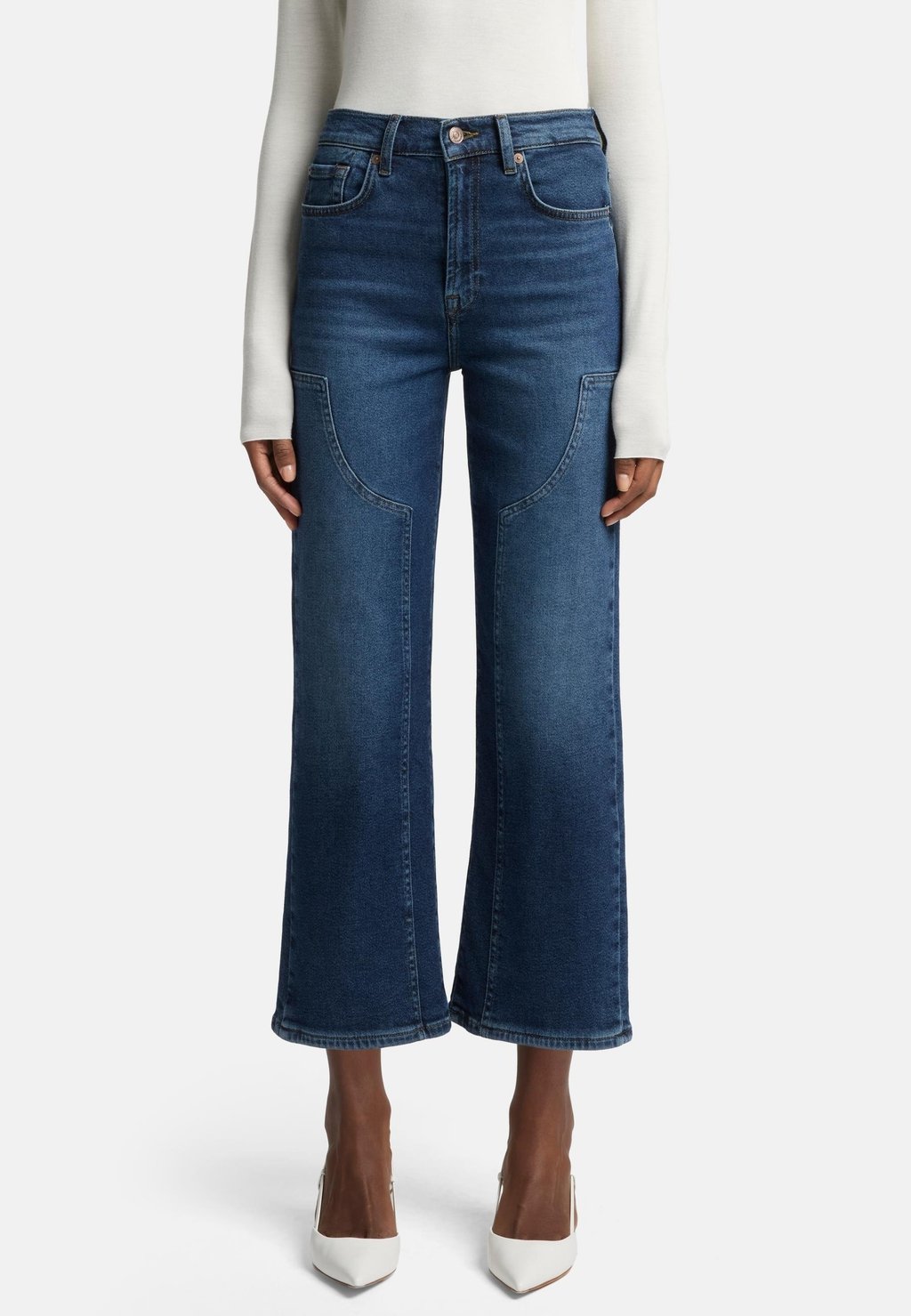 

Джинсы прямого кроя STRAIGHT FIT CROPPED ALEXA 7 for all mankind, темно-синий