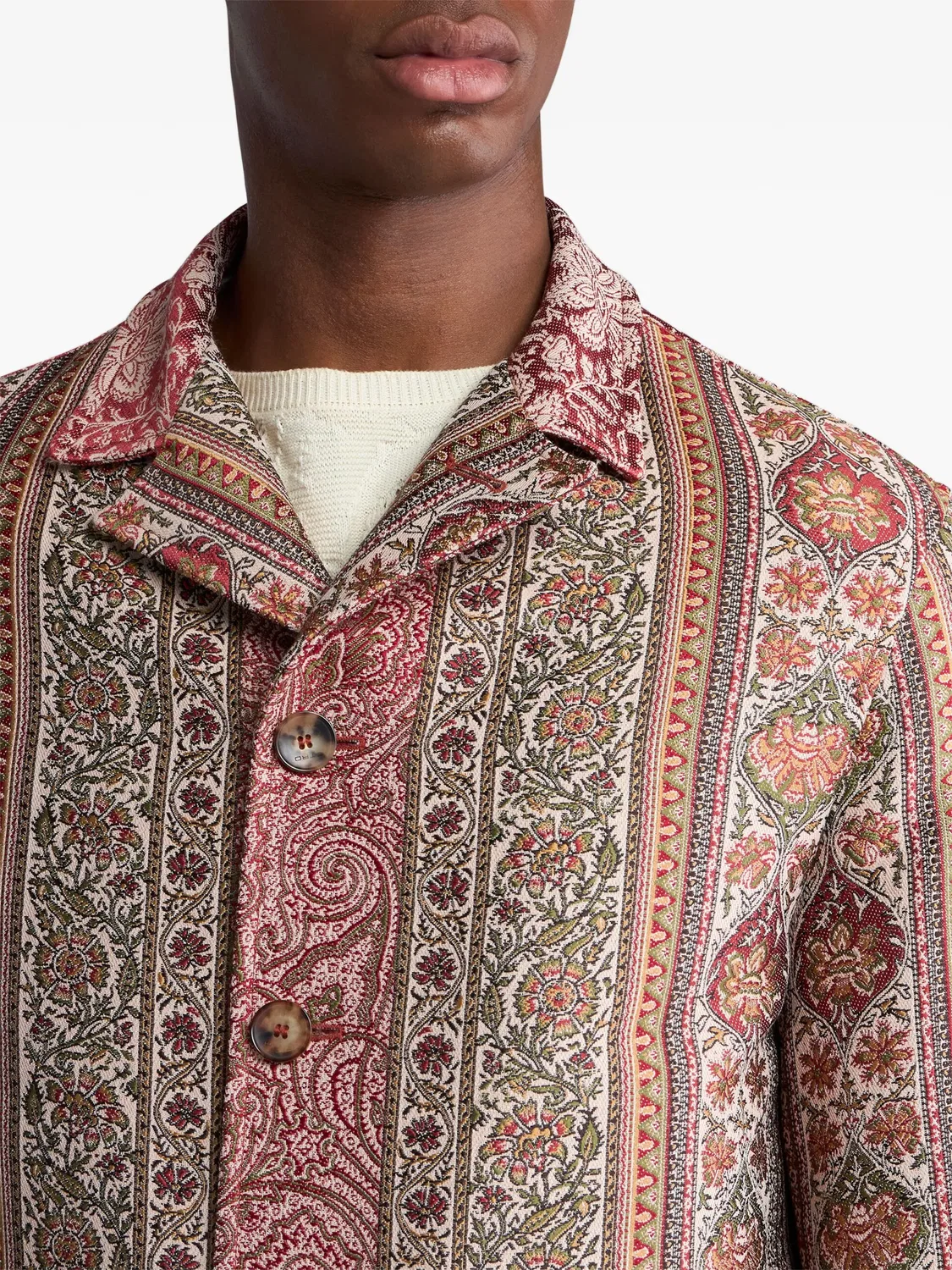 ETRO Рубашечная куртка красного цвета — фото 4