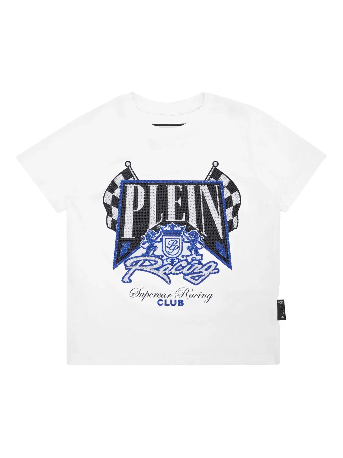 Футболка с логотипом и стразами Philipp Plein, белый