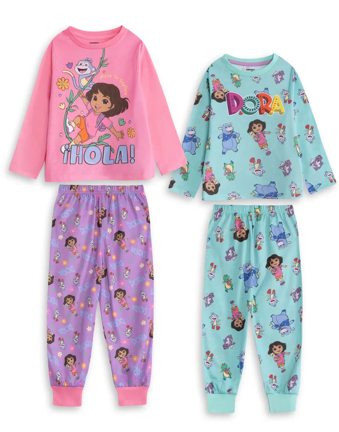 Детский комплект пижамы с длинным рукавом и длинной штаниной Dora The Explorer, Multi