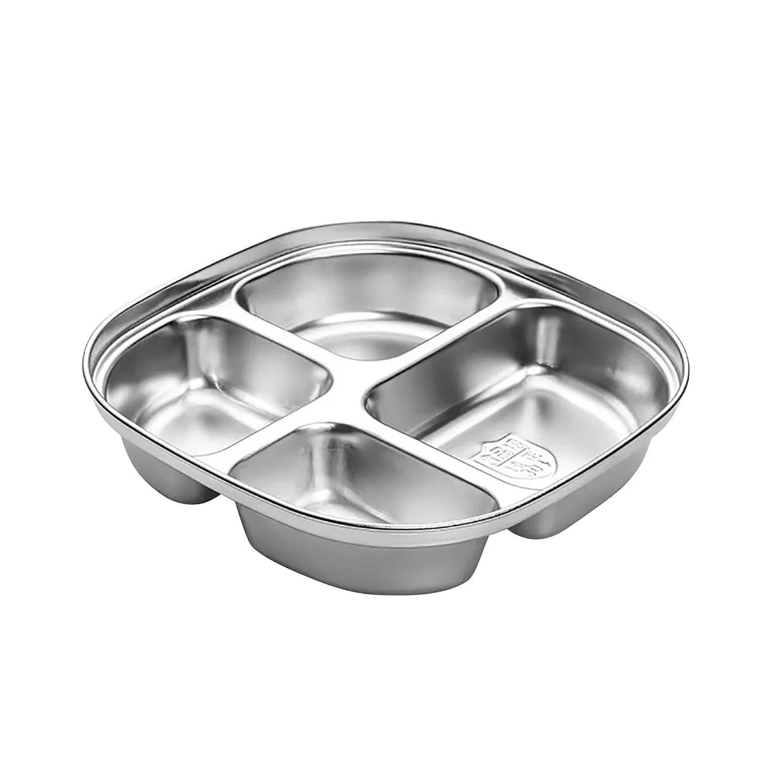 Тарелка детская с секциями 4 compartments, 304 stainless steel, Karymi, silver — фото 4