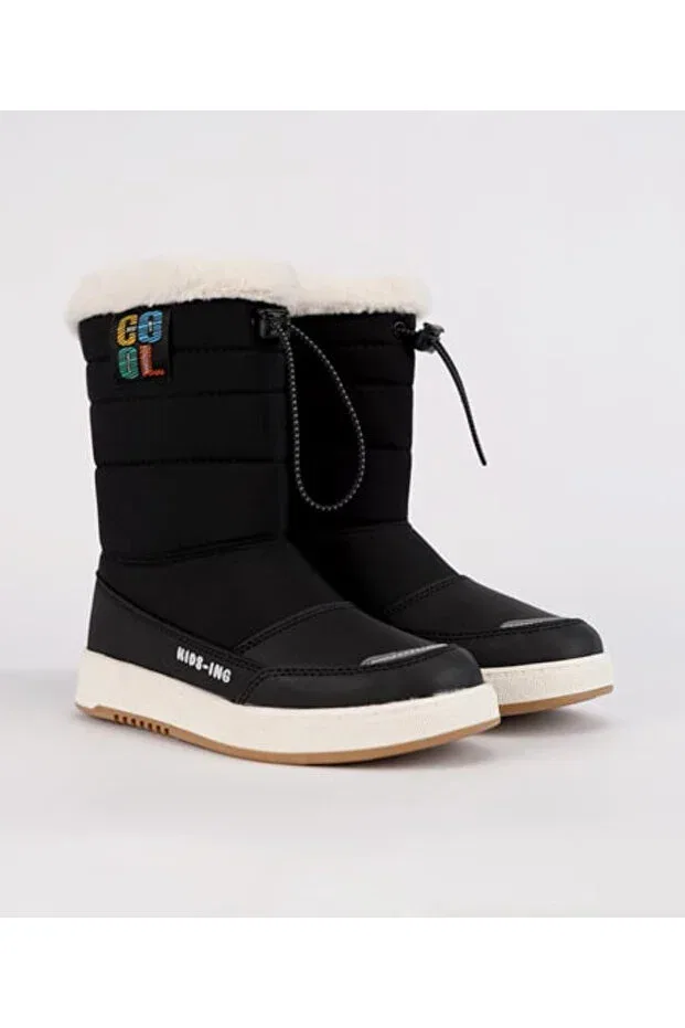 Детские снежные ботинки с узором Cool, Black