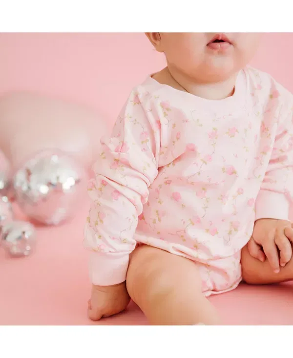 Детский комбинезон для девочек с длинным рукавом Sweet Wink, Light Pink — фото 3
