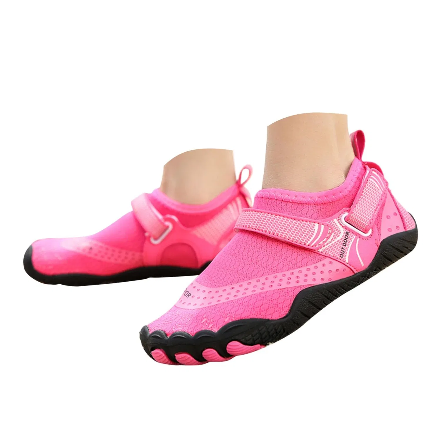 Детские кроссовки для девочек с принтом Barefoot Bambino Scarpe Scoglio, Hot Pink Rytejfes — фото 2
