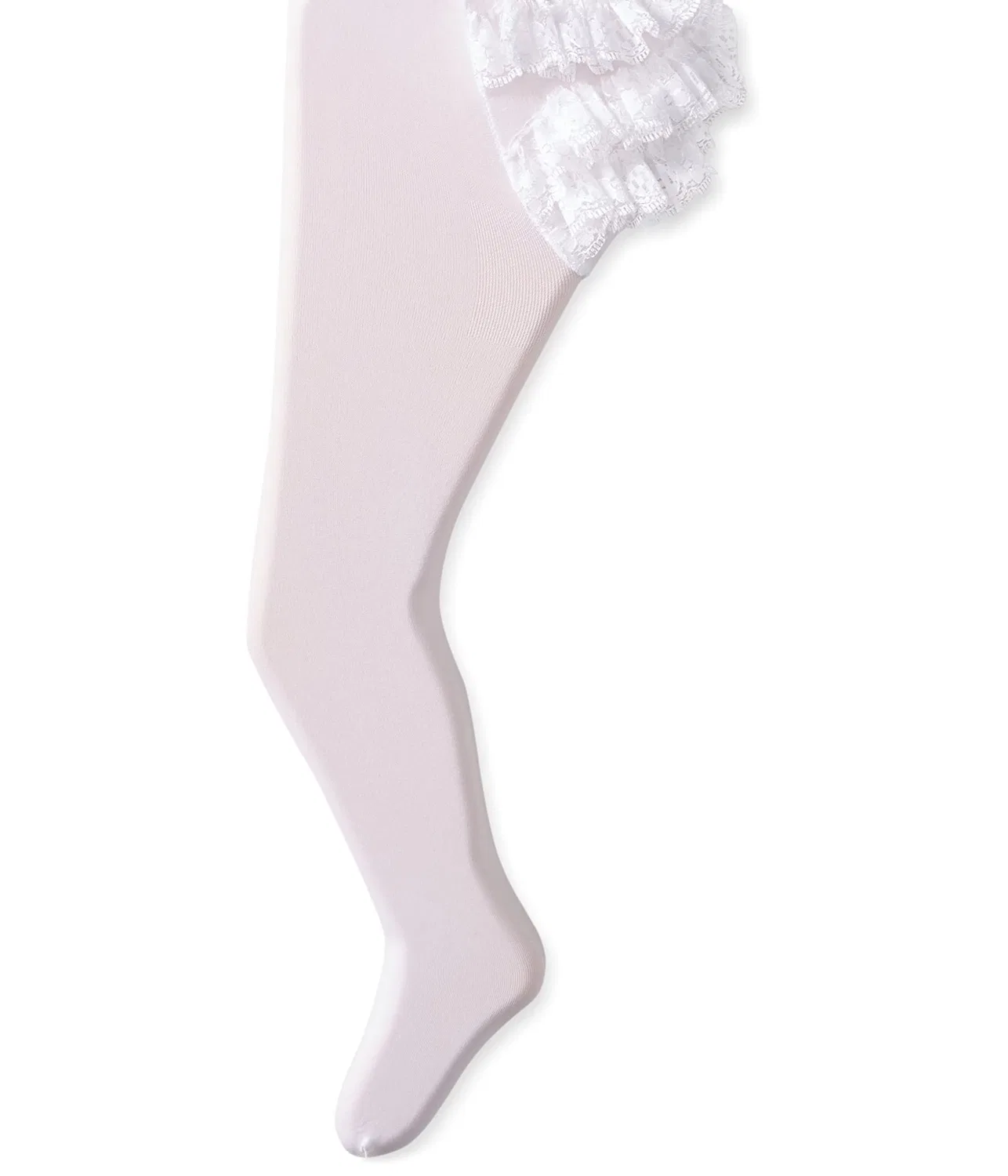 Колготки для новорожденных девочек из микрофибры с рюшами, 1 пара Baby-Girls Newborn Microfiber Rhumba Tights 1 Pack Jefferies Socks, White