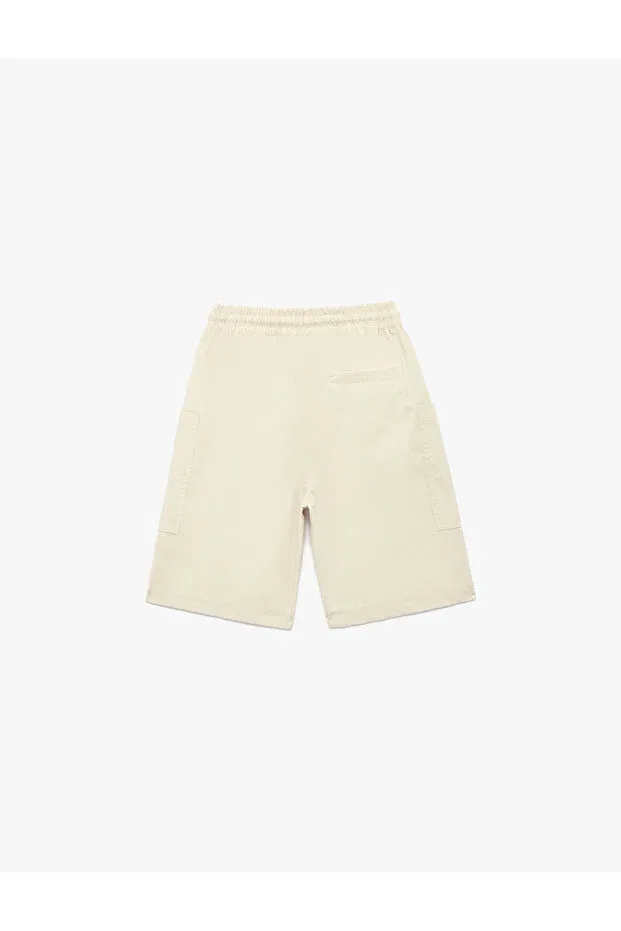 Детские шорты для мальчиков хлопковые cargo Koton, Beige — фото 2