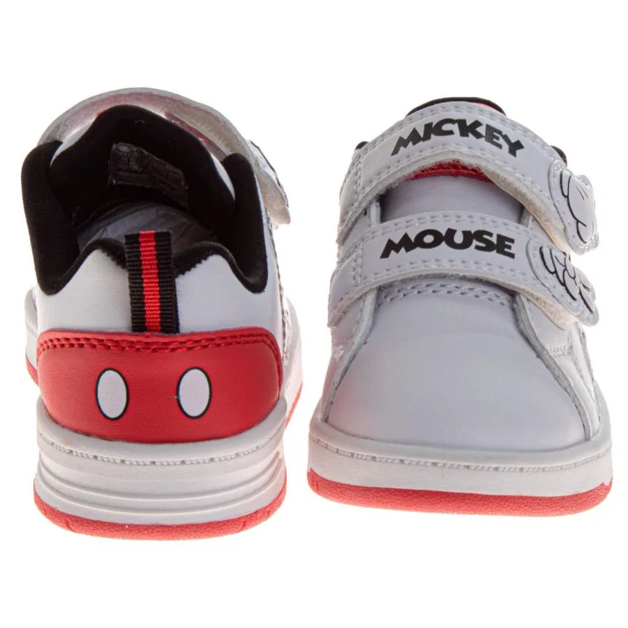 Кроссовки детские с принтом Mickey Mouse Disney, White Red — фото 3