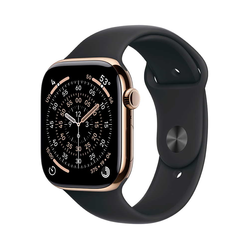 

Умные часы Apple Watch Series 11 (GPS+Cellular), 46 мм, Gold Titanium Case/Black Sport Band - S/M, Золотой, Умные часы Apple Watch Series 11 (GPS+Cellular), 46 мм, Gold Titanium Case/Black Sport Band - S/M