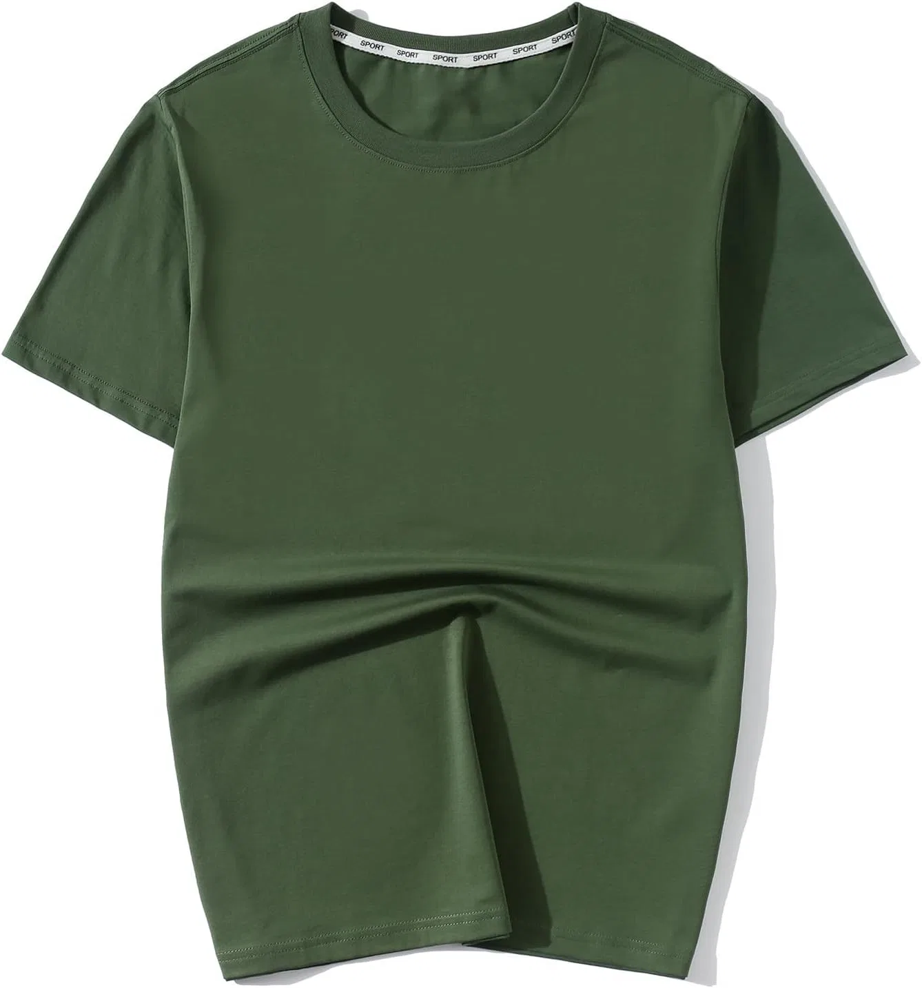 Мужская футболка с круглым вырезом Slim Fit, Army Green — фото 2