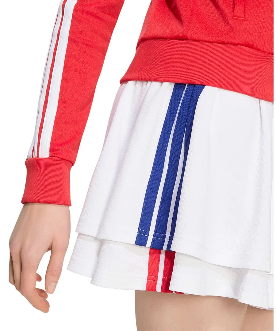 Женская юбка с принтом House of Tiro adidas, White/Mystery Ink/Pure Ruby — фото 4