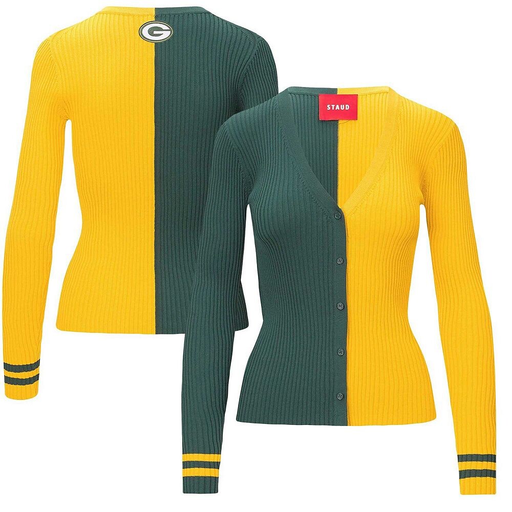 

Женский свитер-карго STAUD зеленый/золотой Green Bay Packers, цвет Pkr Green