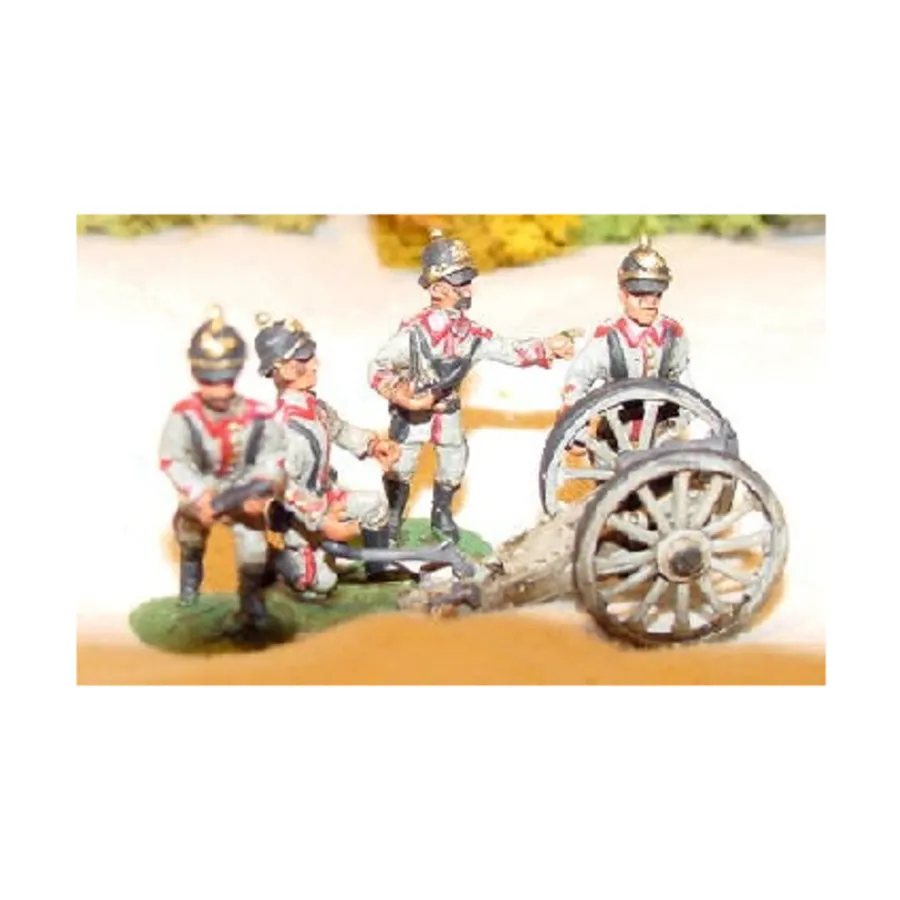 

12-см гаубица с экипажем Пикельхауба, Colonial Wars Artillery (28mm) (Reviresco)