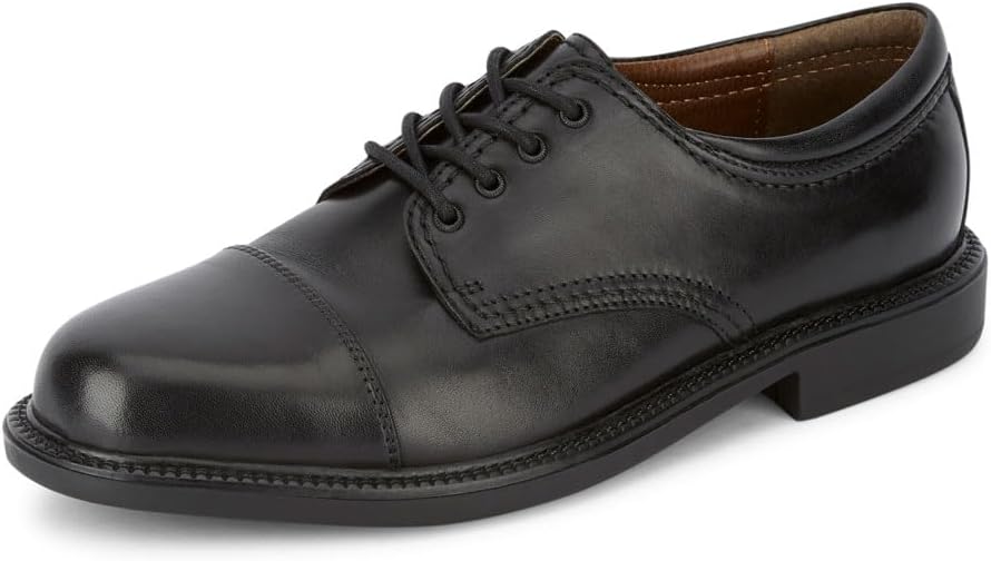

Мужские кожаные оксфорды Dockers Gordon с цельнокожаным носком, 12 Wide Black