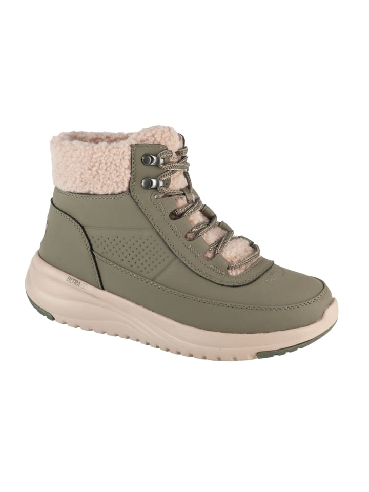 Ботинки женские Skechers On-The-Go Stellar зимние из искусственного материала, зеленый
