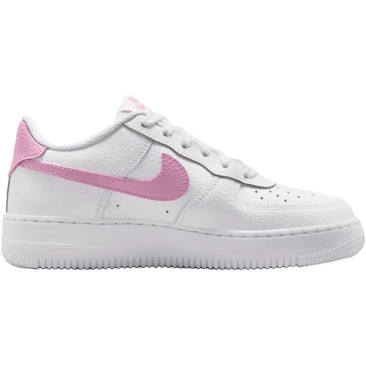 Nike Детские баскетбольные кроссовки Air Force 1 Low top розовые белые унисекс — фото 4