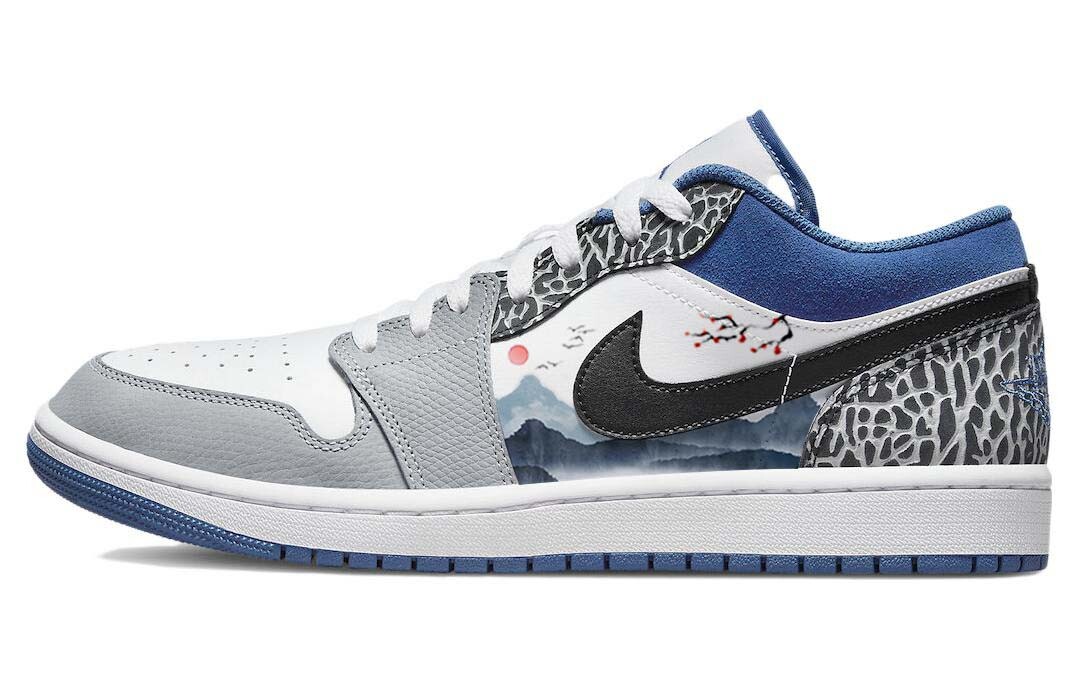 

Кроссовки Air JORDAN 1 Vintage Basketball Shoes Men Low-Top Blue White, Синий, Кроссовки Air JORDAN 1 Vintage Basketball Shoes Men Low-Top Blue White