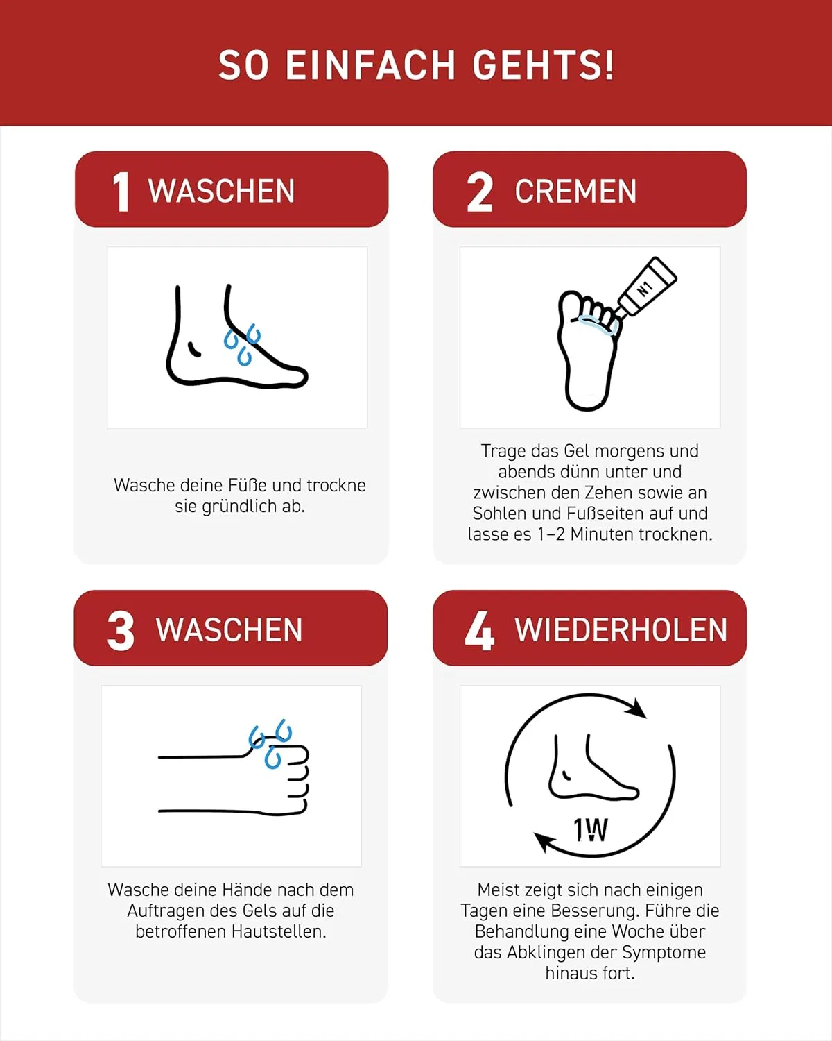 Гель от грибка стопы «N1 Athlete's Foot Gel» 30 мл N1 — фото 3
