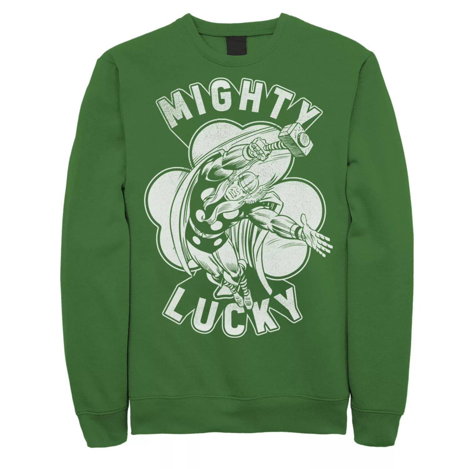 

Мужской флисовый пуловер с рисунком St. Patty's Mighty Lucky Thor Marvel