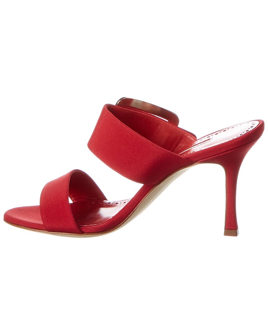 Шелковые сандалии Manolo Blahnik Gable 90, красный