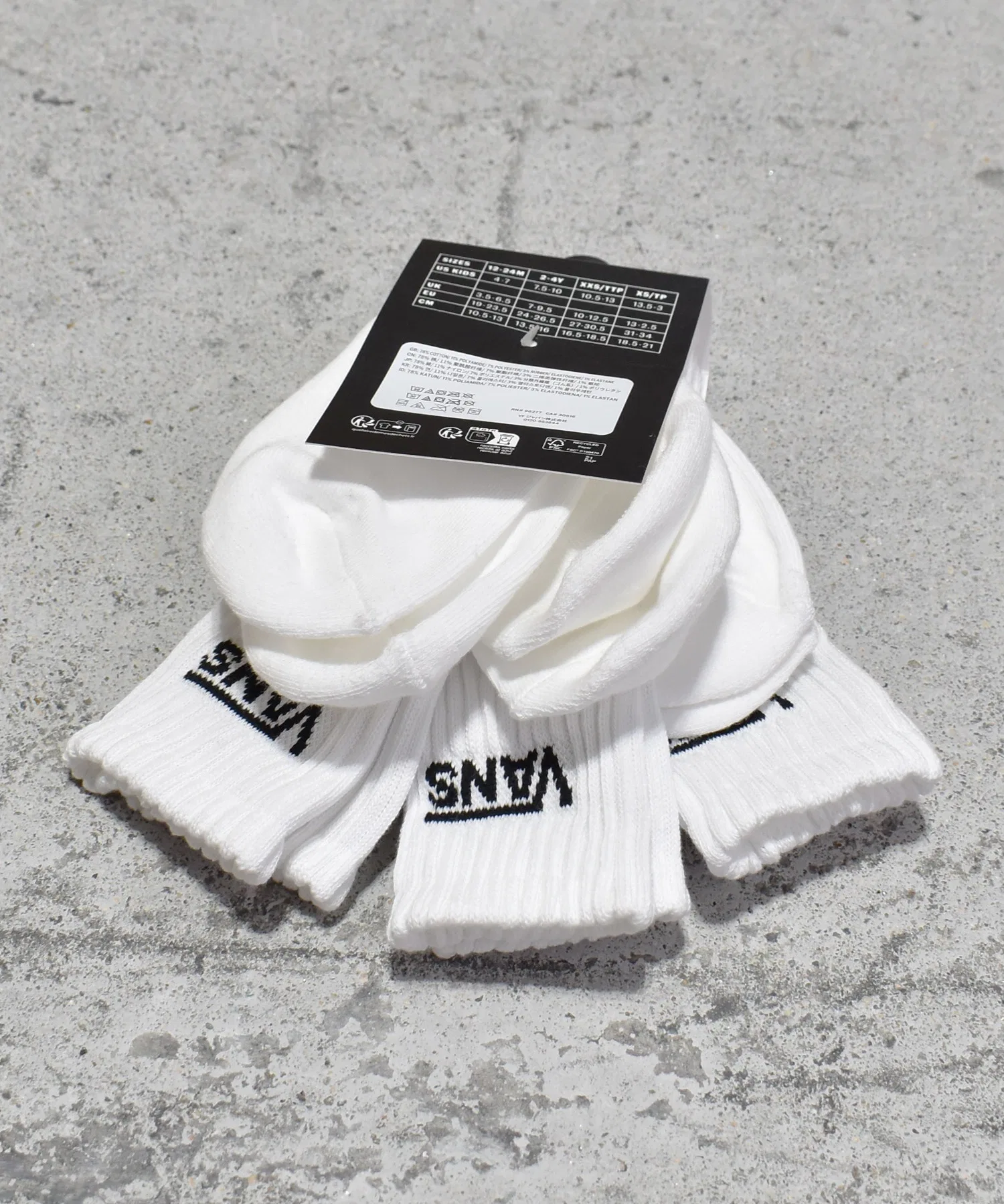 Детские классические носки VANS Classic Crew (комплект из 3 пар) VN000Q1PBLK — фото 3