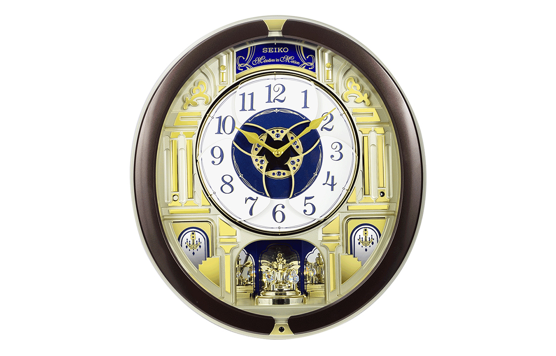 

SEIKO Часы Quartz Movement Plastic Wall Clock Unisex Gold QXM356B