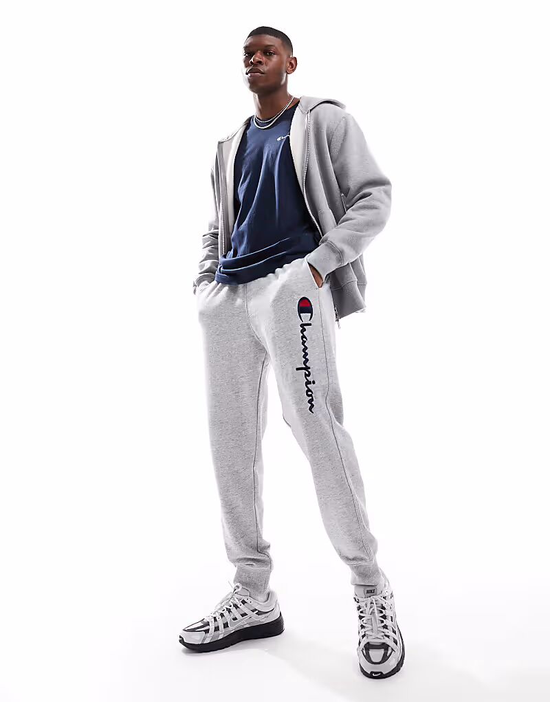 

Брюки Champion Authentic с ребристыми манжетами серого цвета