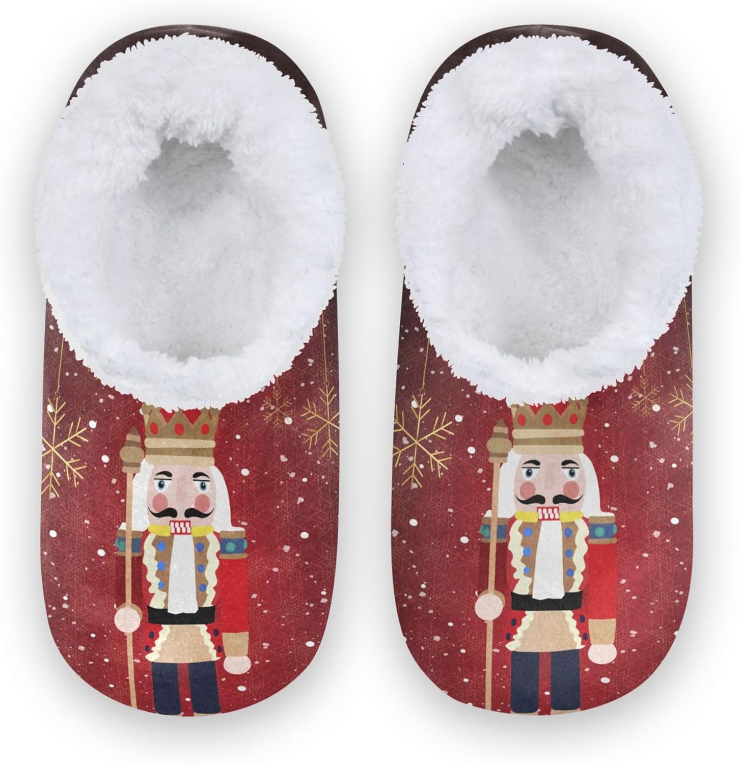 

Детские тапочки Fisyme для мальчиков и девочек, теплые мягкие домашние носки-тапочки, красный