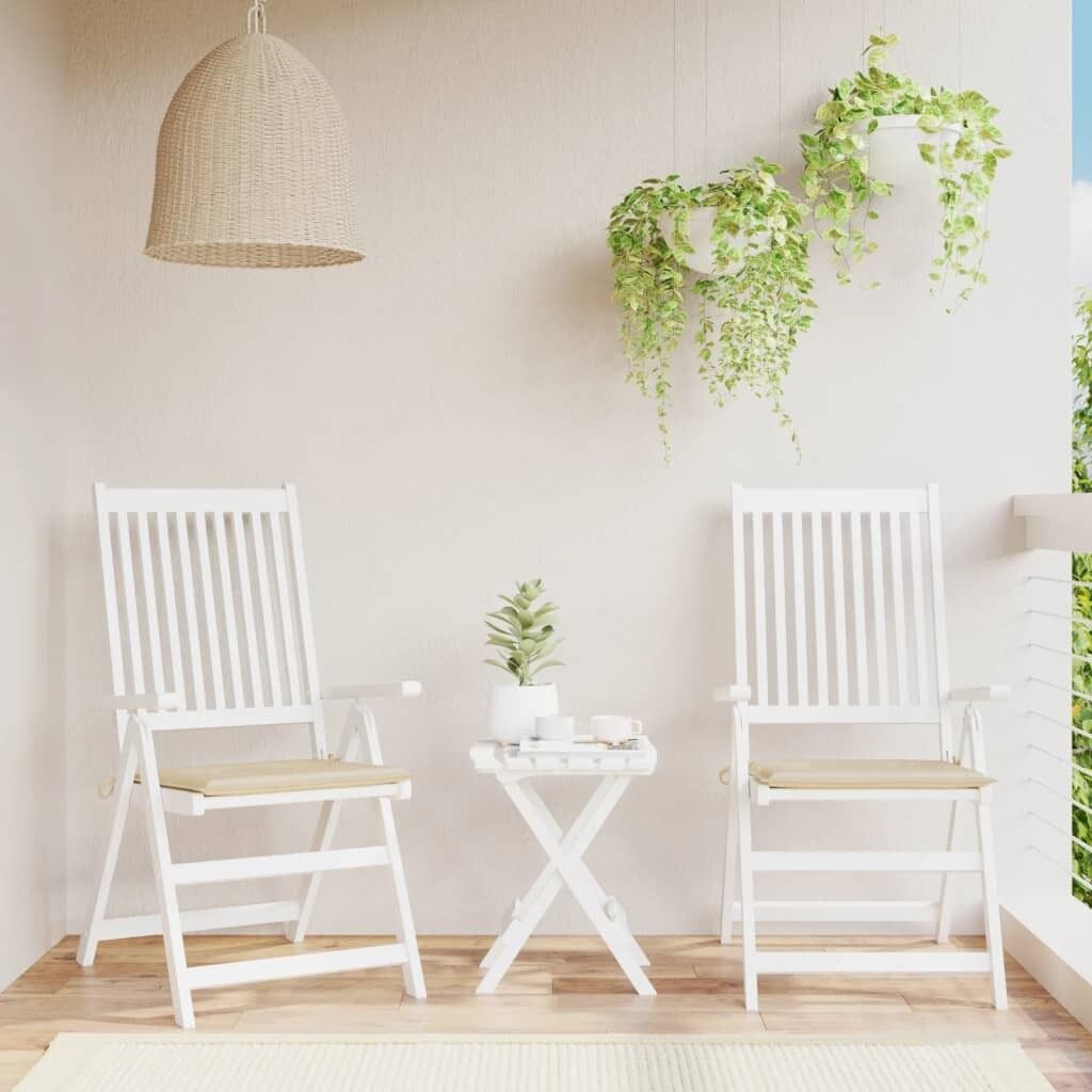 

The Living Store Подушки на садовое кресло 2 шт. Бежевый 40х40х3 см. Ткань Оксфорд.