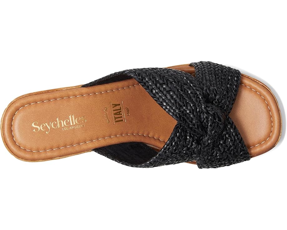 Туфли Seychelles Adorned Raffia Slide Sandal, черный — фото 2
