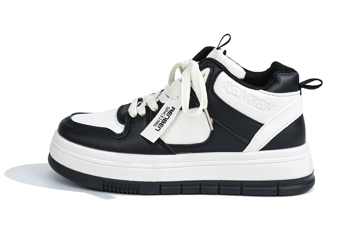 

Кроссовки RENBEN Skateboarding Shoes Women's High-top, черный